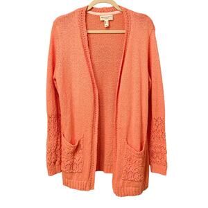 Isaac Mizrahi Live! Bridgehampton Open-Front Sweater Cardigan Size Medium